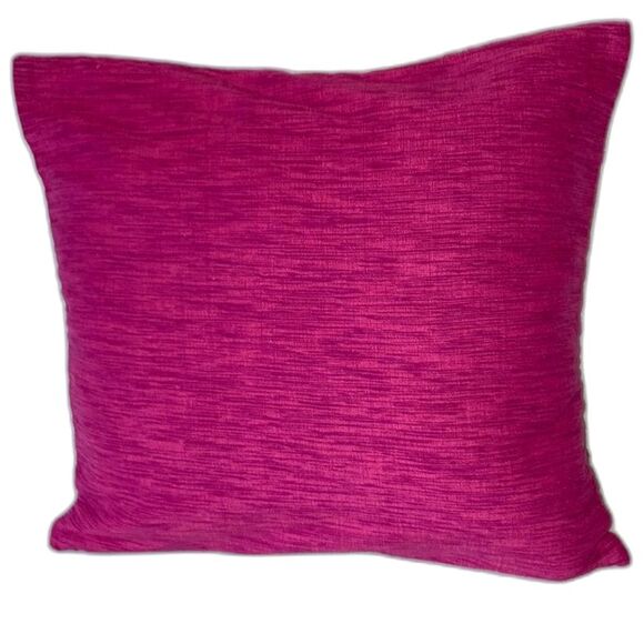 CRATE and BARREL Fuschia Pink Accent Throw Pillow with Zipper 16 x 14.5 inches - Picture 1 of 9
